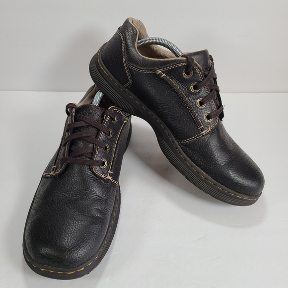 Martens Rockland Brown Pebbled Leather Oxford Shoes Men Size 11